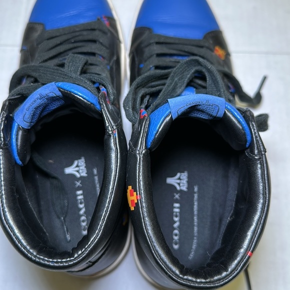 Coach x Atari Blue Black High Top Sneakers Men’s Size 9.5 - Picture 6 of 12